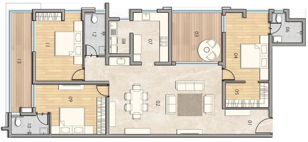 3BHK Blueprint