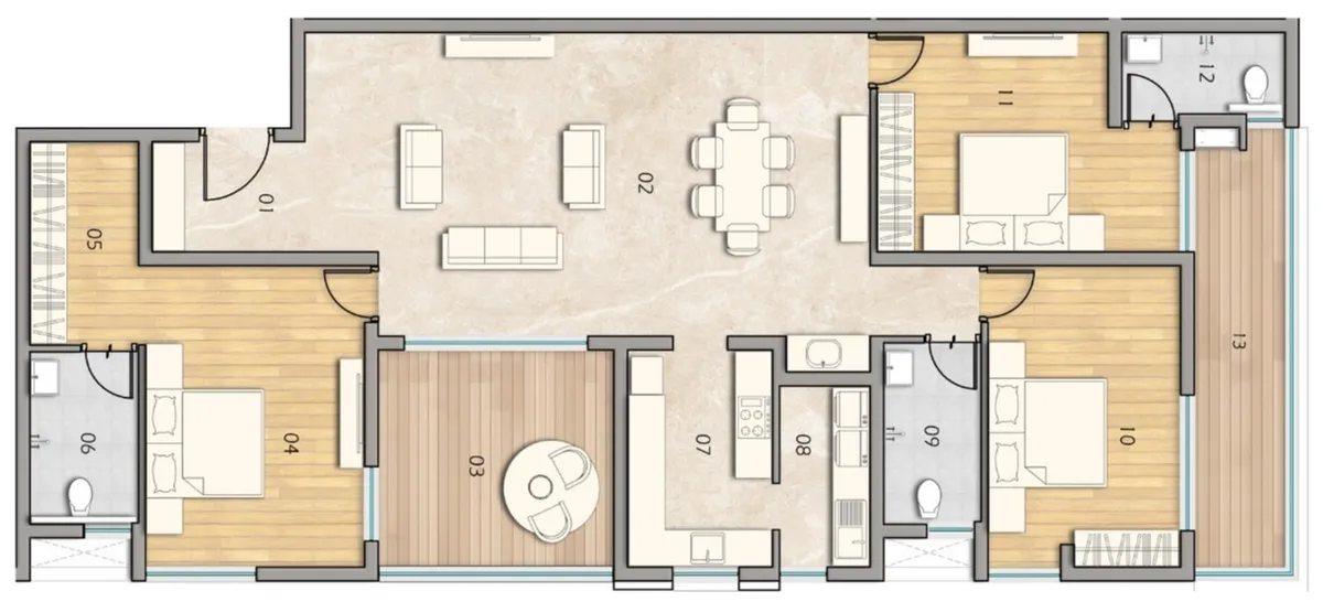 3BHK Blueprint
